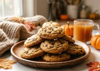 Pumpkin Spice Chocolate Chip Cookies