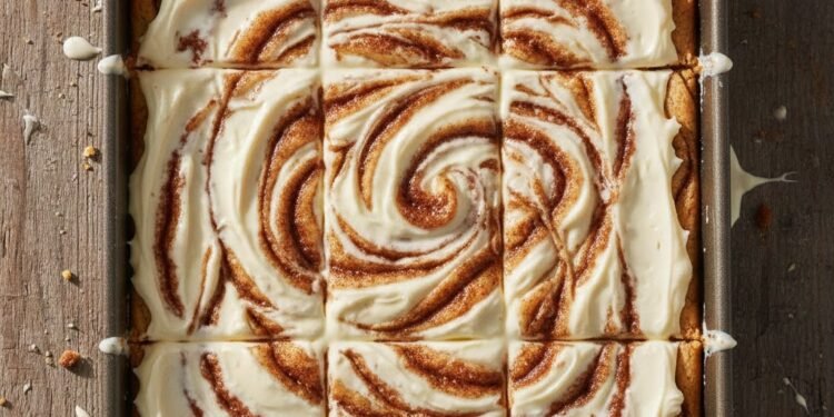 Cinnamon Roll Cookie Bars