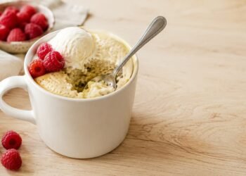 Five-Ingredient Vanilla Mug Cake