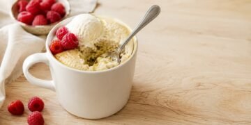 Five-Ingredient Vanilla Mug Cake